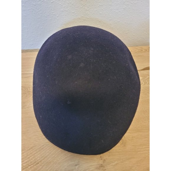 Beret Champs Elysees Paris made in Italy 100 % Wool  Black Sz 57 Driving Cap Hat - Picture 3 of 6